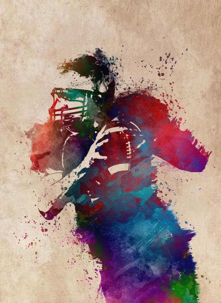 Jaszke, Justyna: American Football Player Sport Art 6