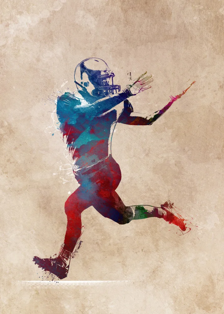 Jaszke, Justyna: American Football Player Sport Art 8