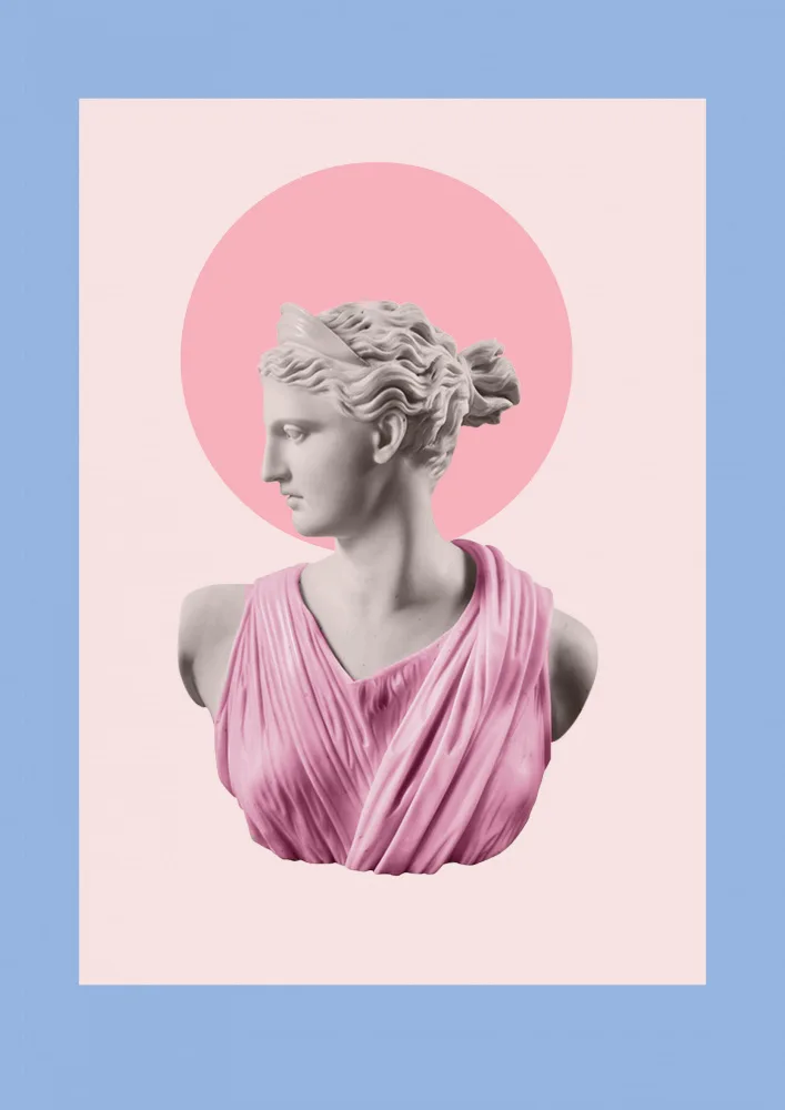 Art, Digital Grace: Artemipowder blueepink Ratioiso