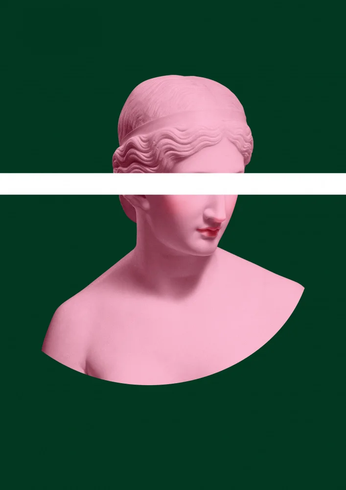 Art, Digital Grace: Růžová a zelená Artemis
