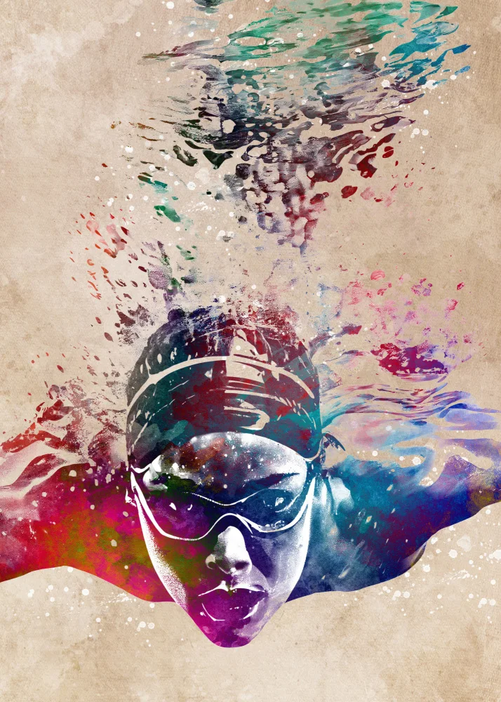 Jaszke, Justyna: Swimmer sport art