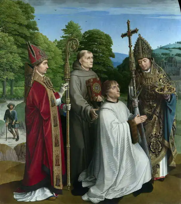 David, Gerard: Canon Bernardijn Salviati a tři svatí