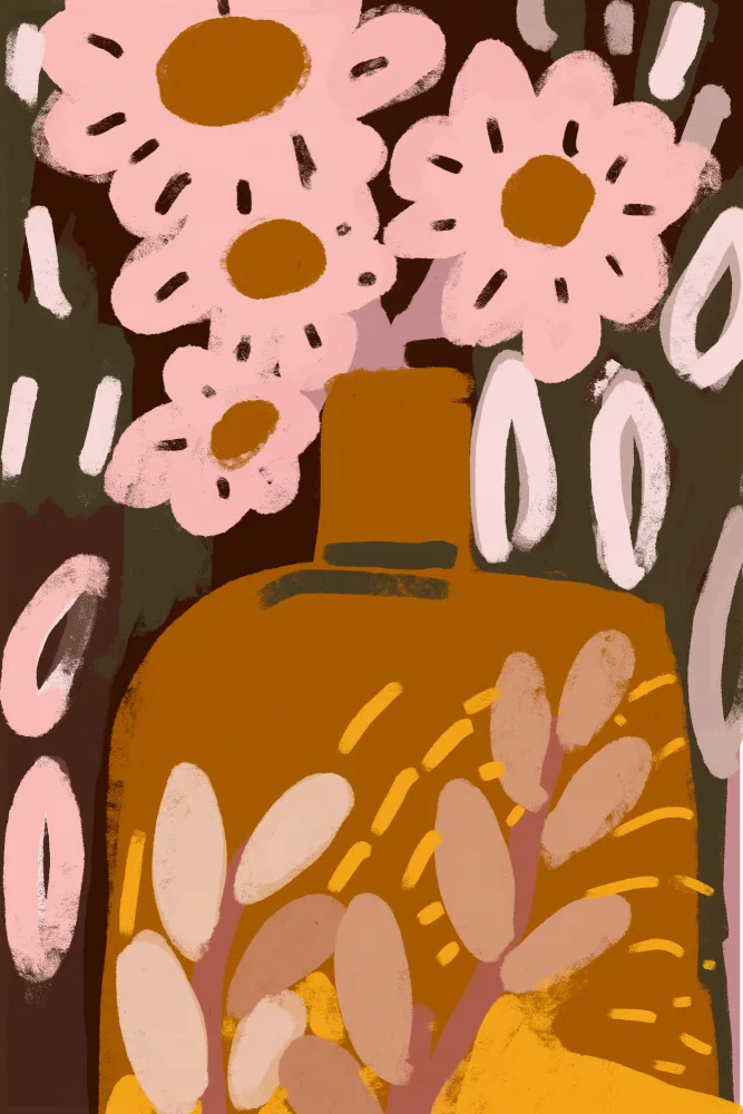 Treechild: Impresión de flores en colores pastel nº 5