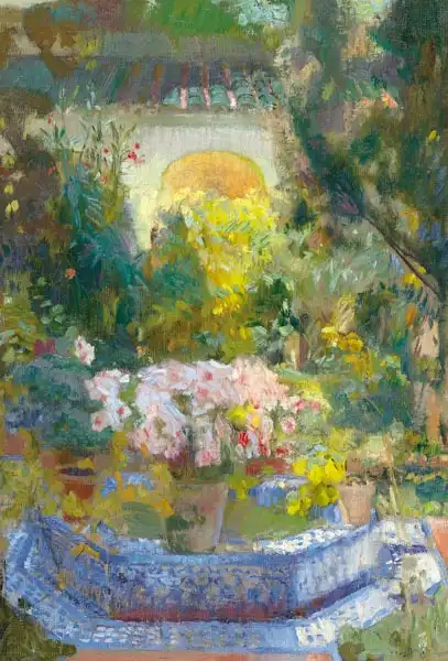 Sorolla y Bastida, Joaquin: Courtyard of the Casa Sorolla