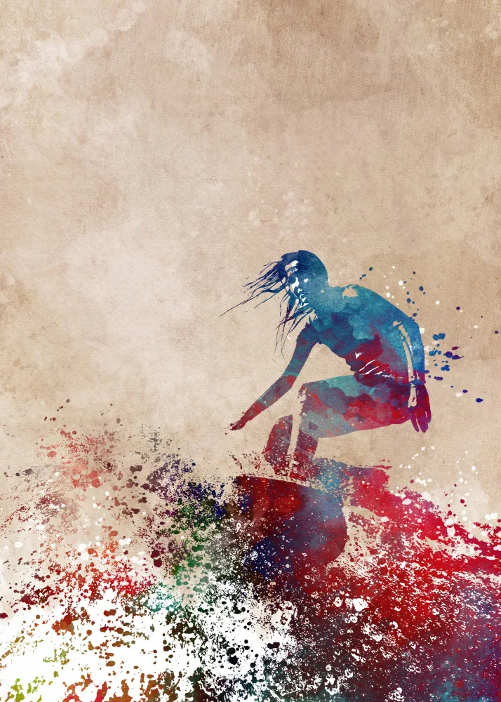 Jaszke, Justyna: Surfer sport art