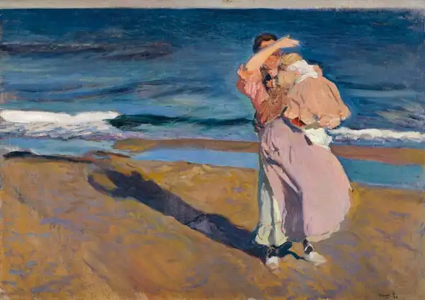 Sorolla y Bastida, Joaquin: Fisherwomen with her son