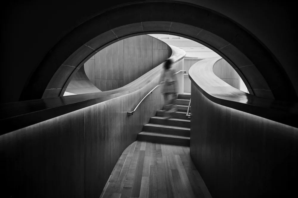Wei, &amp Shi: The girl going up stairs