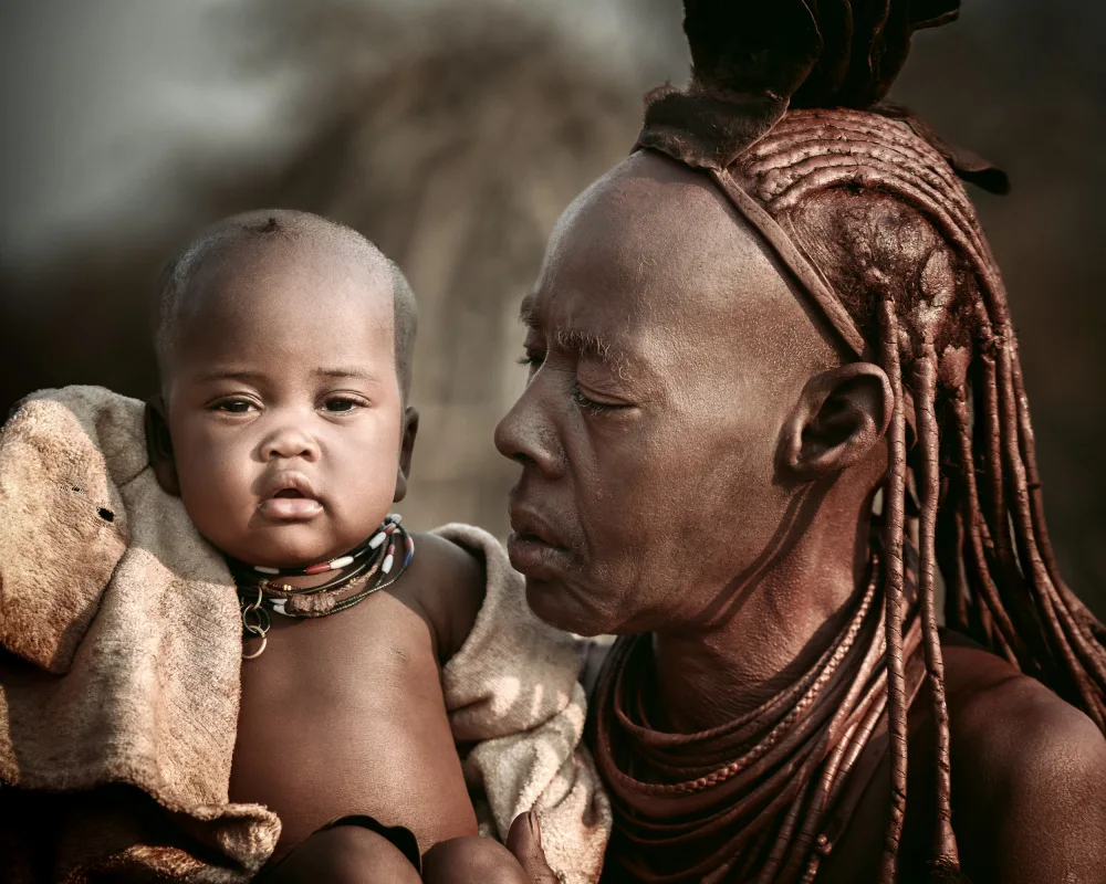 Bohn, E Tori: Ovahimba Baby and Grandmother