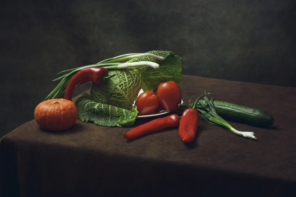 Barkow, Brig: Still life with Savoy cabbage