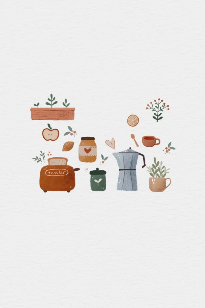 Thai, Xuan: Kuchyně Set Ilustrace