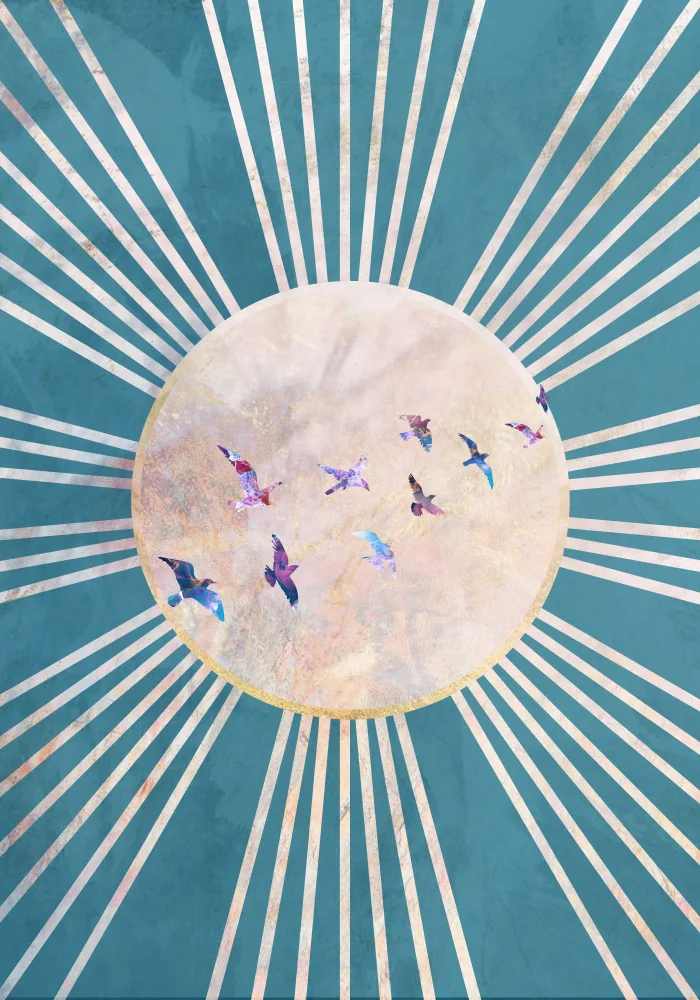 Manovski, Sarah: Sun birds turquoise