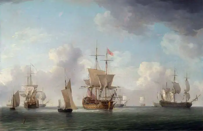 Brooking, Charles: Anglické lodě v lehkém větru