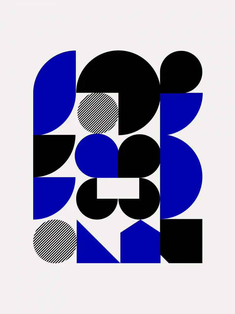 Dean, Little: Blue and Black Geometrical Shapes