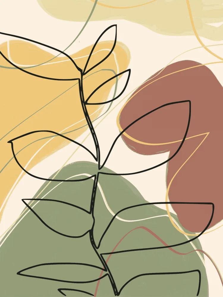 Dean, Little: Abstract Foliage Line Art