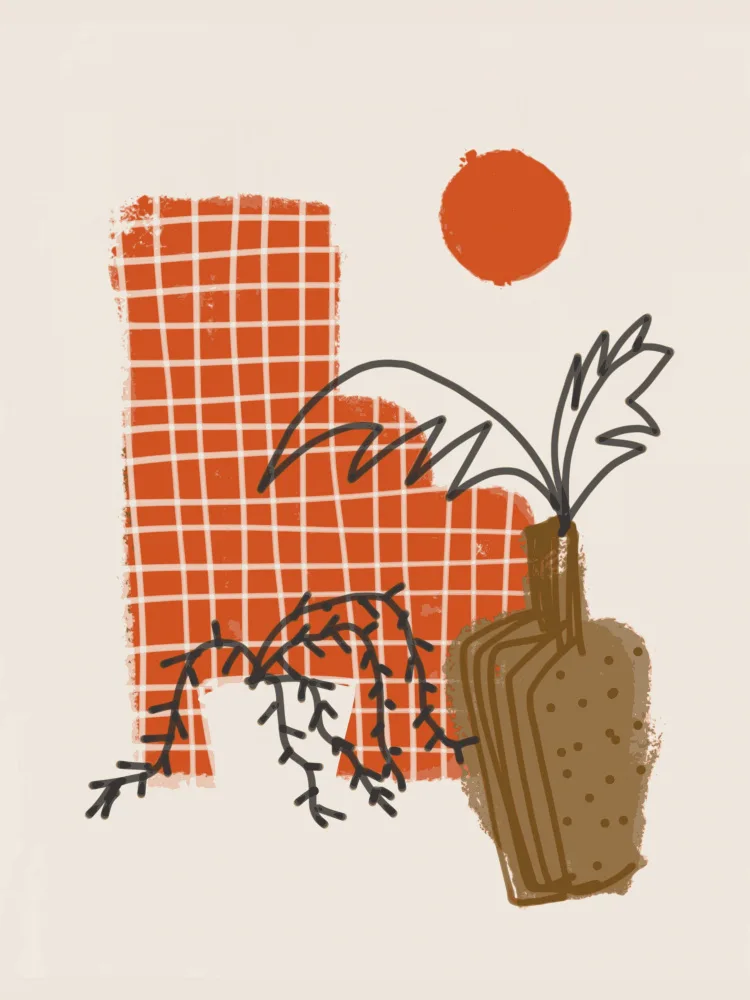 Dean, Little: Burnt Orange Garden Sketch