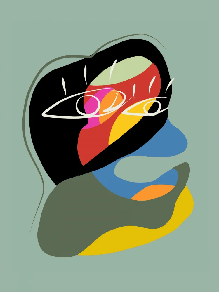 Dean, Little: Multicolor Abstract Portrait