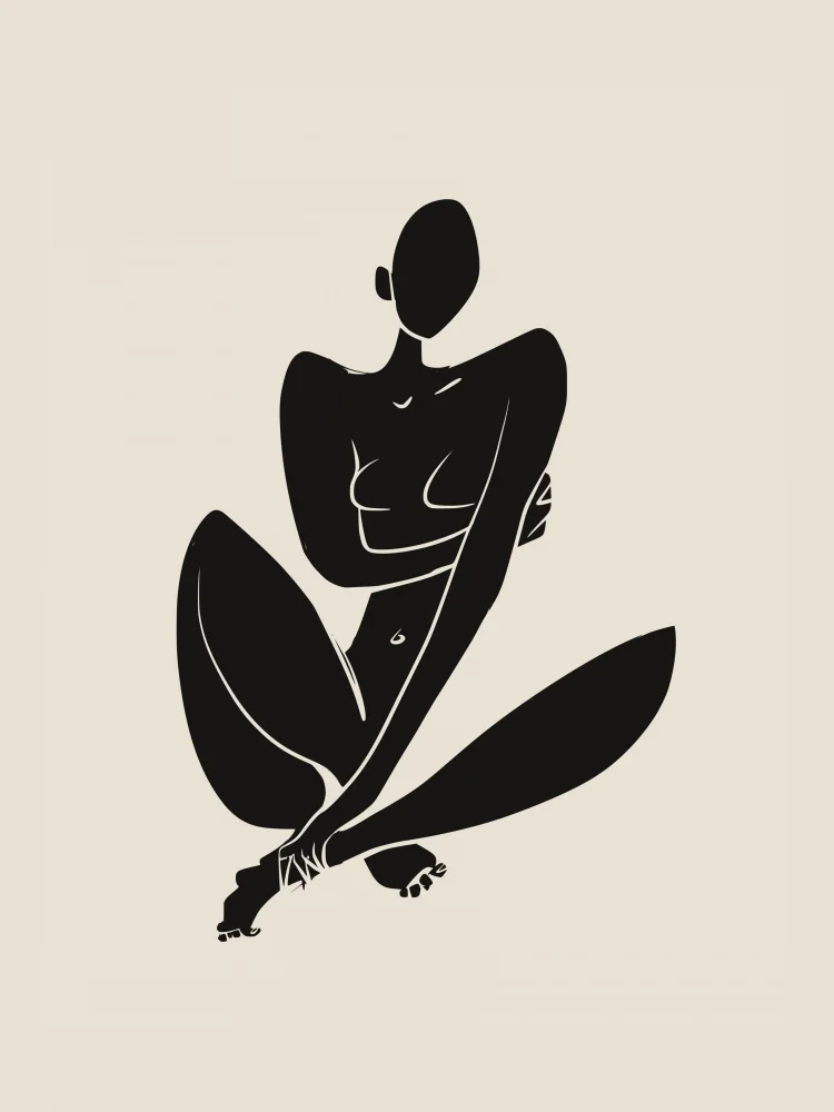 Dean, Little: Sitting Nude In Black
