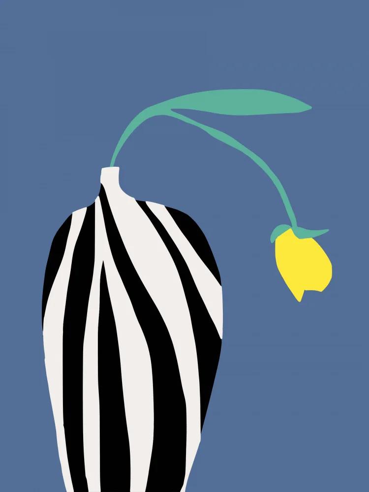 Dean, Little: Tulip In Zebra Striped Vase