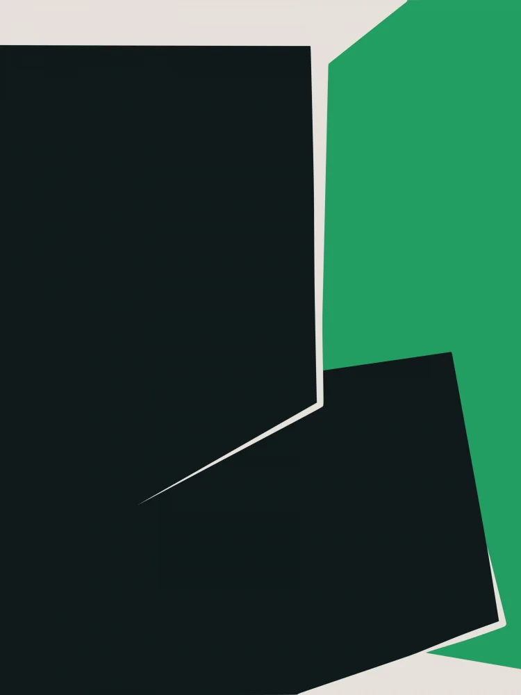 Dean, Little: Green and Black Plain Abstract