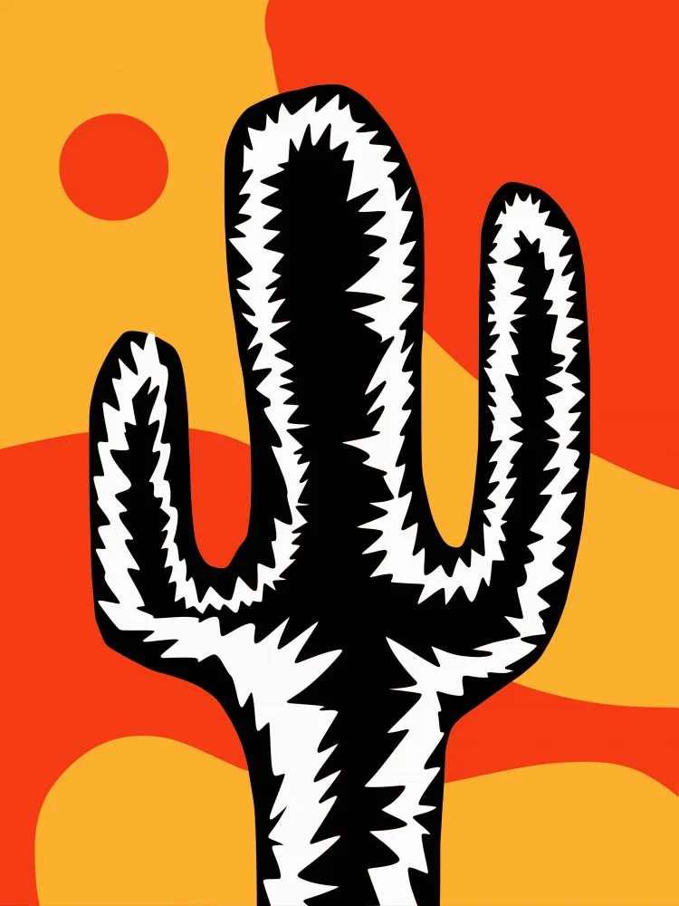 Dean, Little: Black and White Cactus