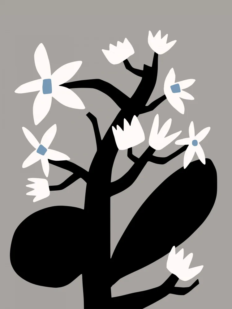 Dean, Little: Black and White Flower