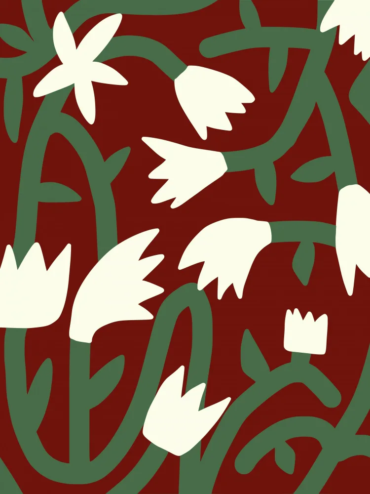 Dean, Little: Maroon Bloom Vine