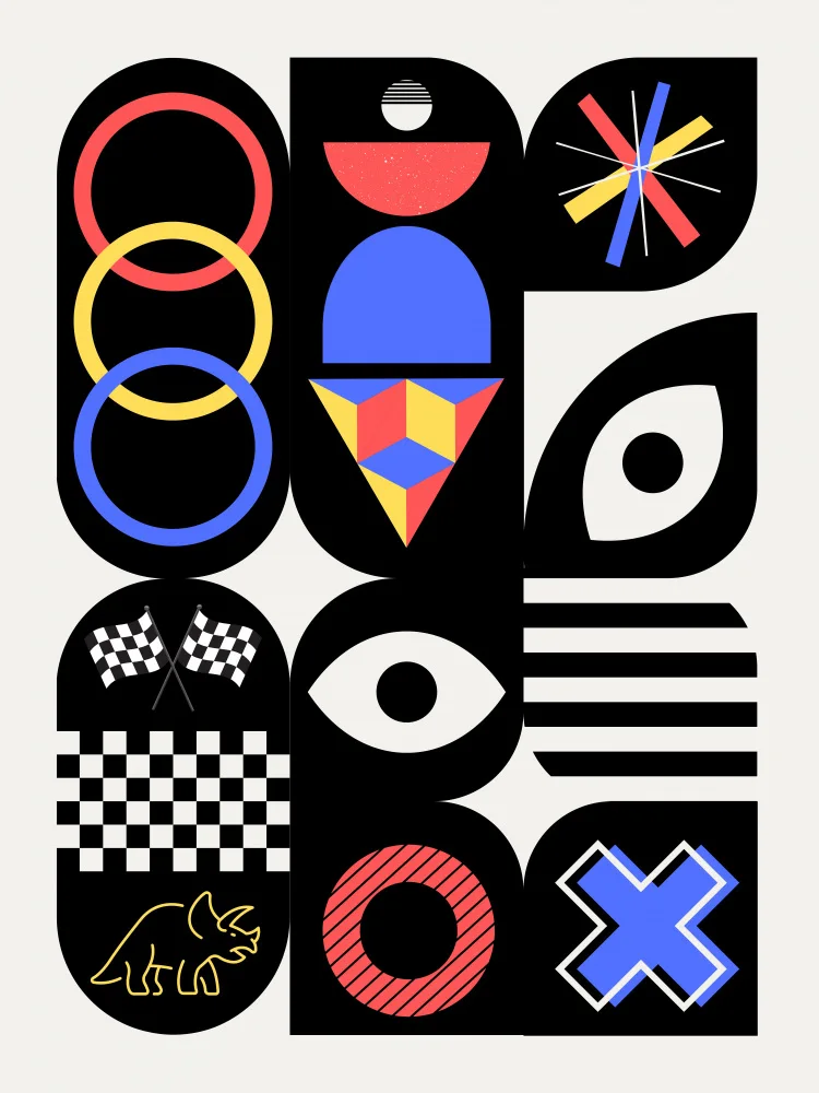 Dean, Little: Maximalist Geometrical Four Colors Design