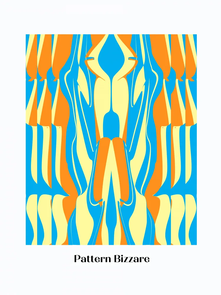 Dean, Little: Pattern Bizarre In Blue Orange Layers