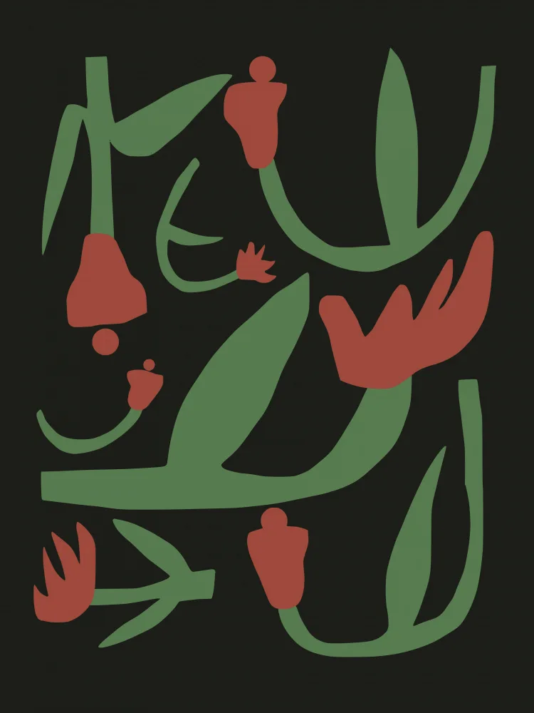 Dean, Little: Red Flower Cut Out