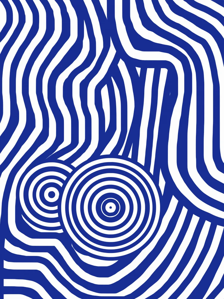 Dean, Little: Blue and White Striped Seated Nude