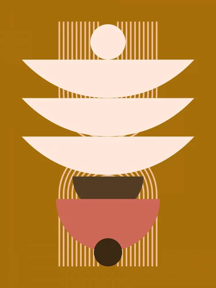 Dean, Little: Mid Century Geometrical In Brown