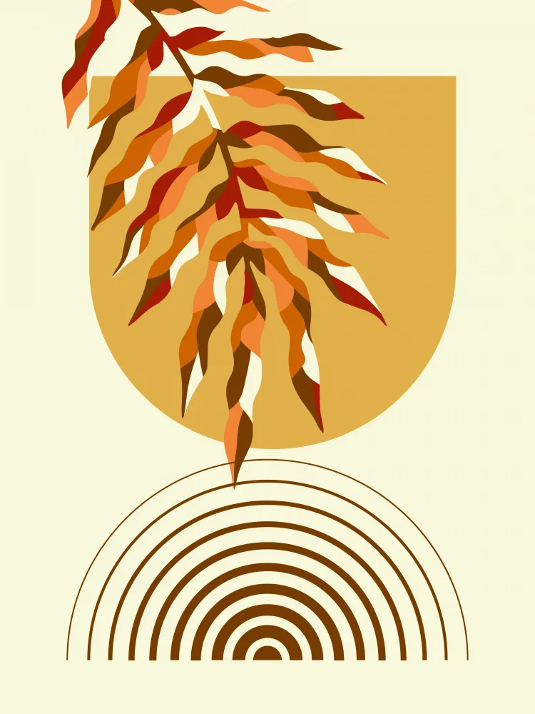 Dean, Little: Mid Century Geometrical With Palm