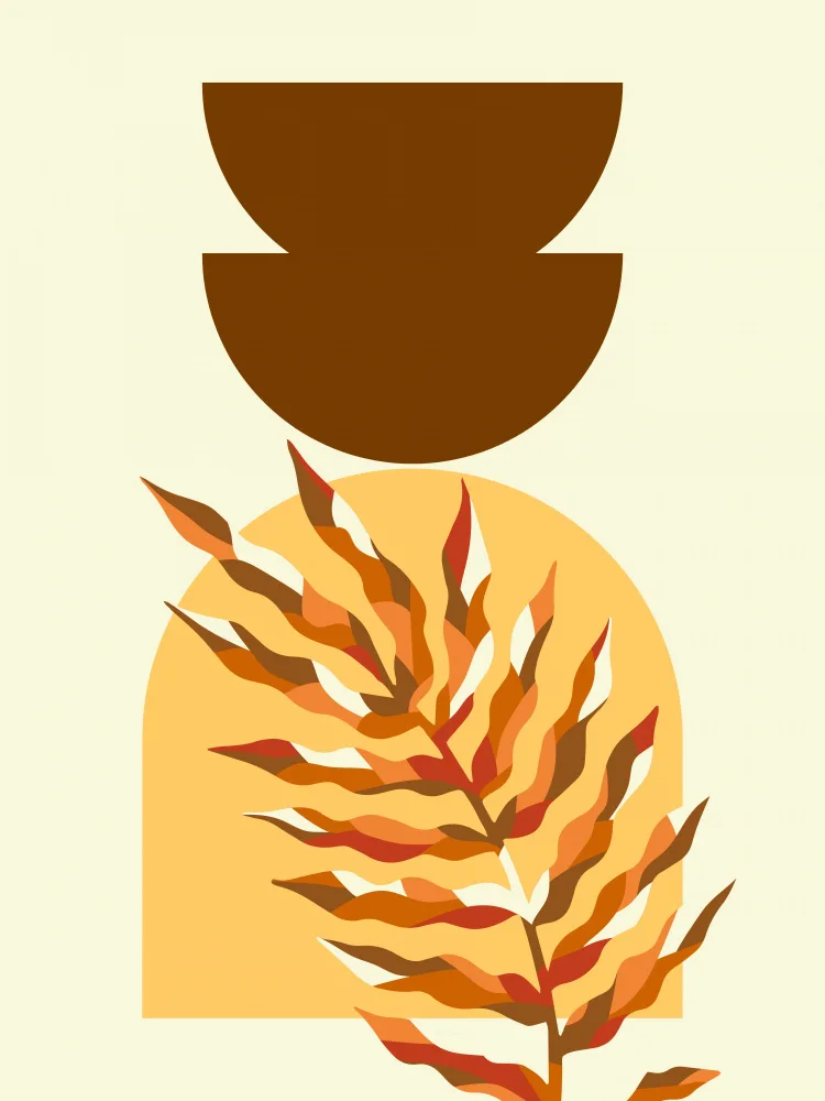 Dean, Little: Mid Century Geometrical With Plant