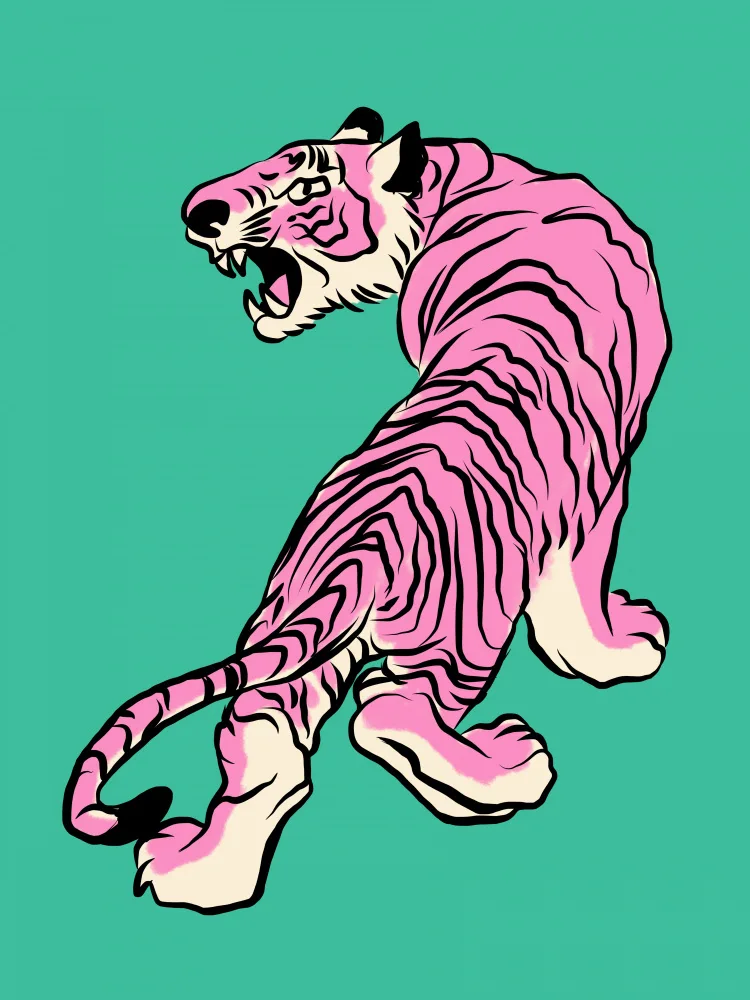 Dean, Little: Tiger In Pink and Green