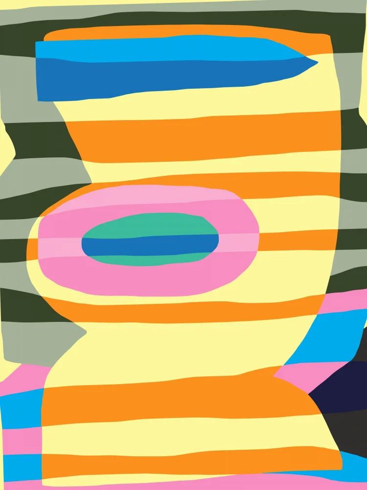 Dean, Little: Abstract Stripe Minimal Collage 1
