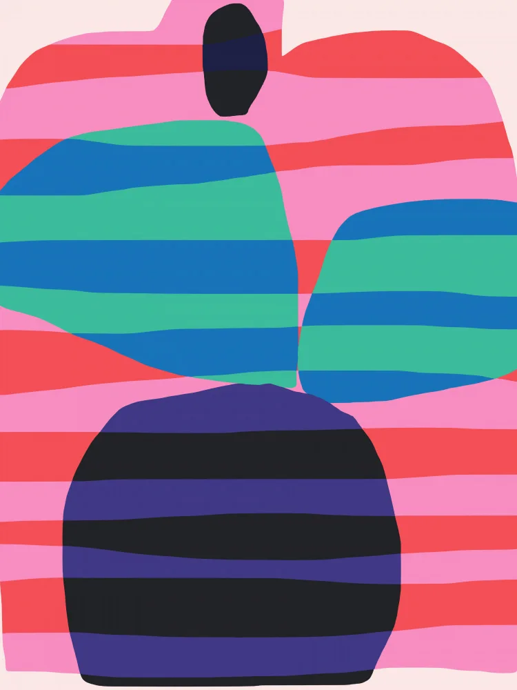 Dean, Little: Abstract Stripe Minimal Collage 2