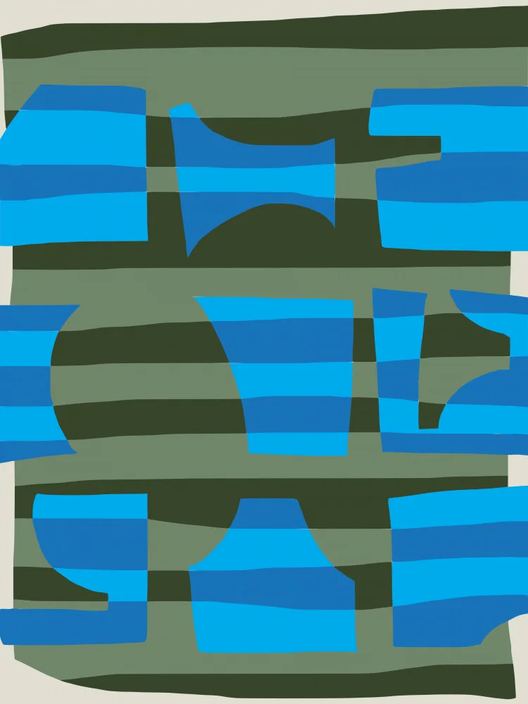 Dean, Little: Abstract Stripe Minimal Collage 4