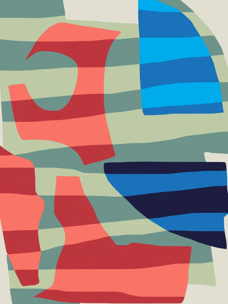 Dean, Little: Abstract Stripe Minimal Collage 5