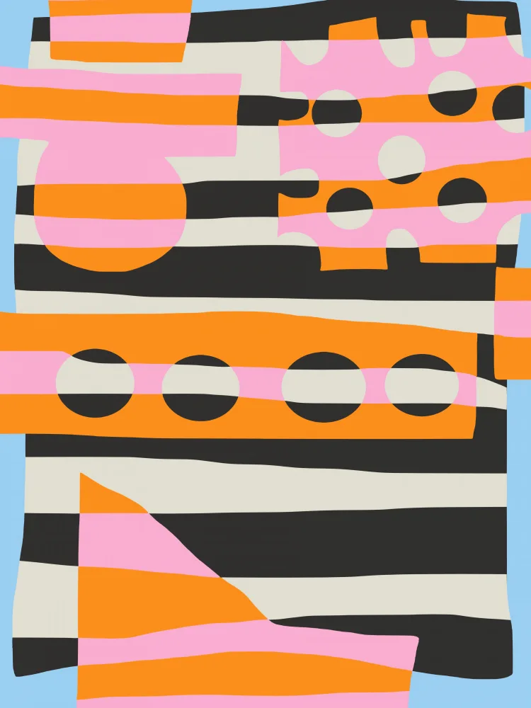 Dean, Little: Abstract Stripe Minimal Collage 6