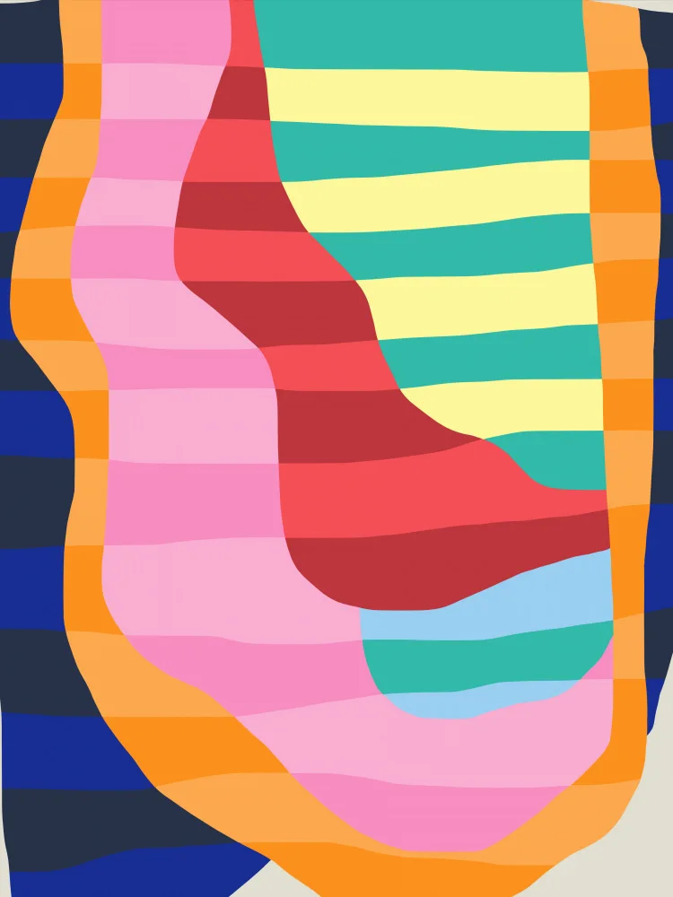 Dean, Little: Abstract Stripe Minimal Collage 7