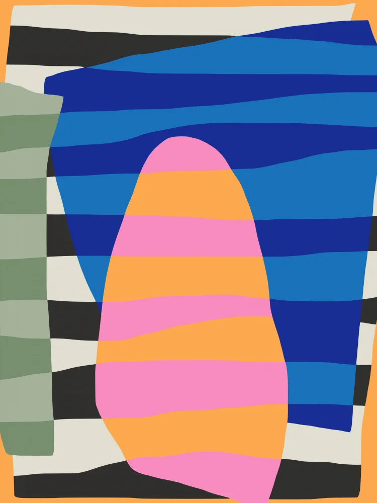 Dean, Little: Abstract Stripe Minimal Collage 9