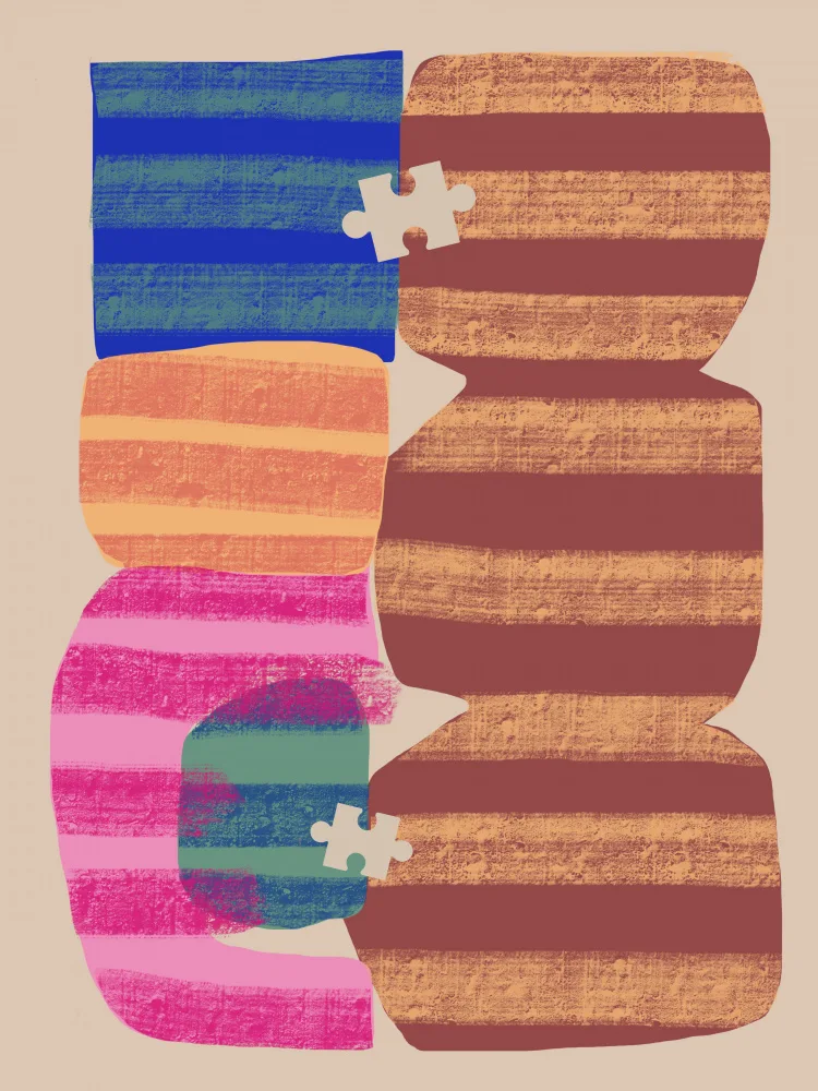 Dean, Little: Abstract Stripe Minimal Collage 14