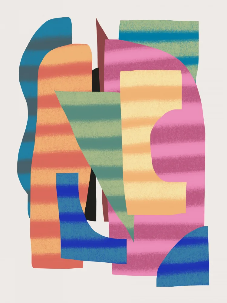 Dean, Little: Abstract Stripe Minimal Collage 17