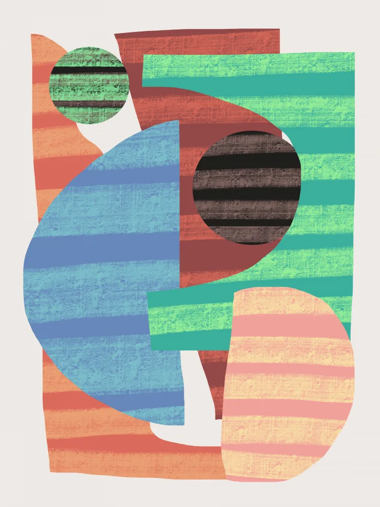 Dean, Little: Abstract Stripe Minimal Collage 18