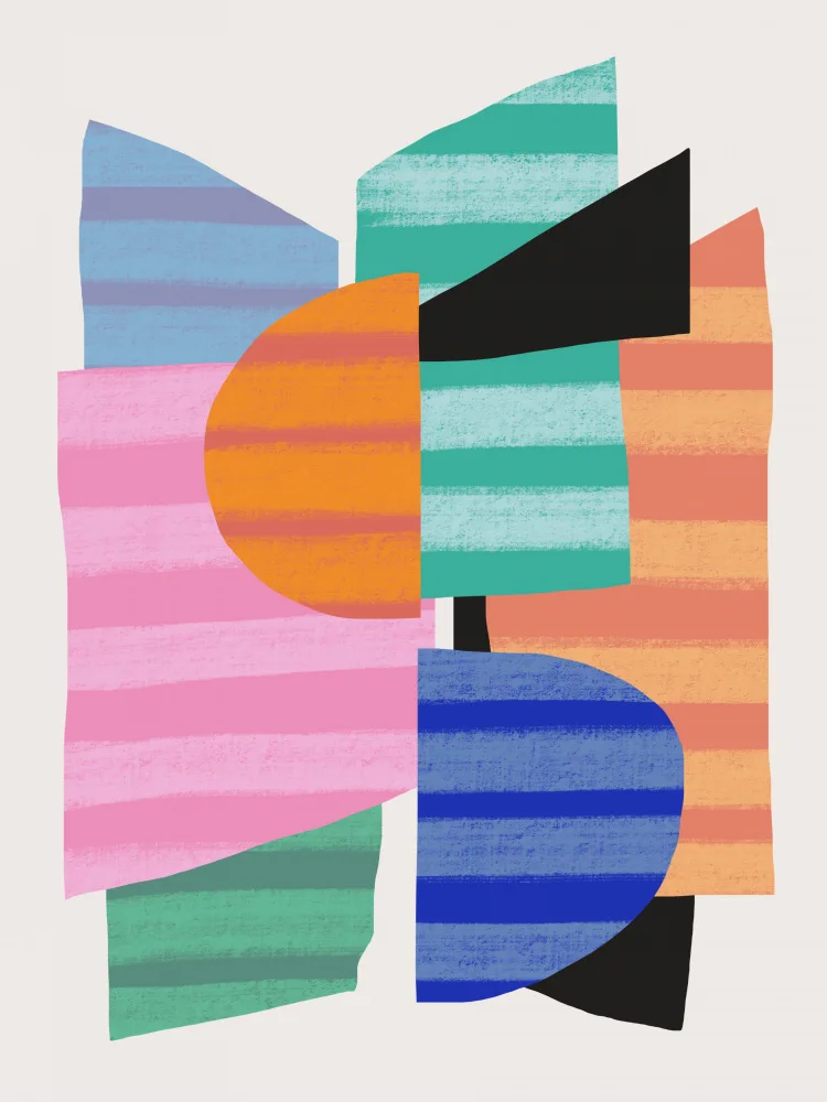 Dean, Little: Abstract Stripe Minimal Collage 19