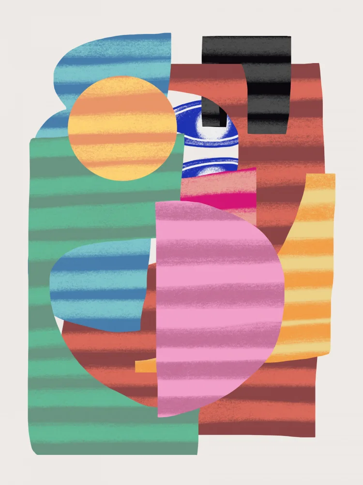 Dean, Little: Abstract Stripe Minimal Collage 21