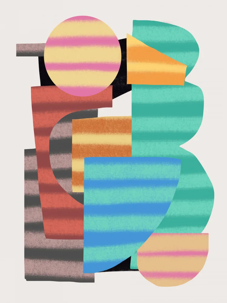 Dean, Little: Abstract Stripe Minimal Collage 22