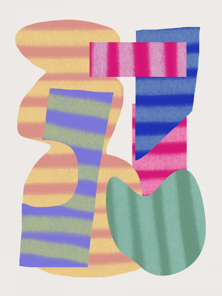 Dean, Little: Abstract Stripe Minimal Collage 23