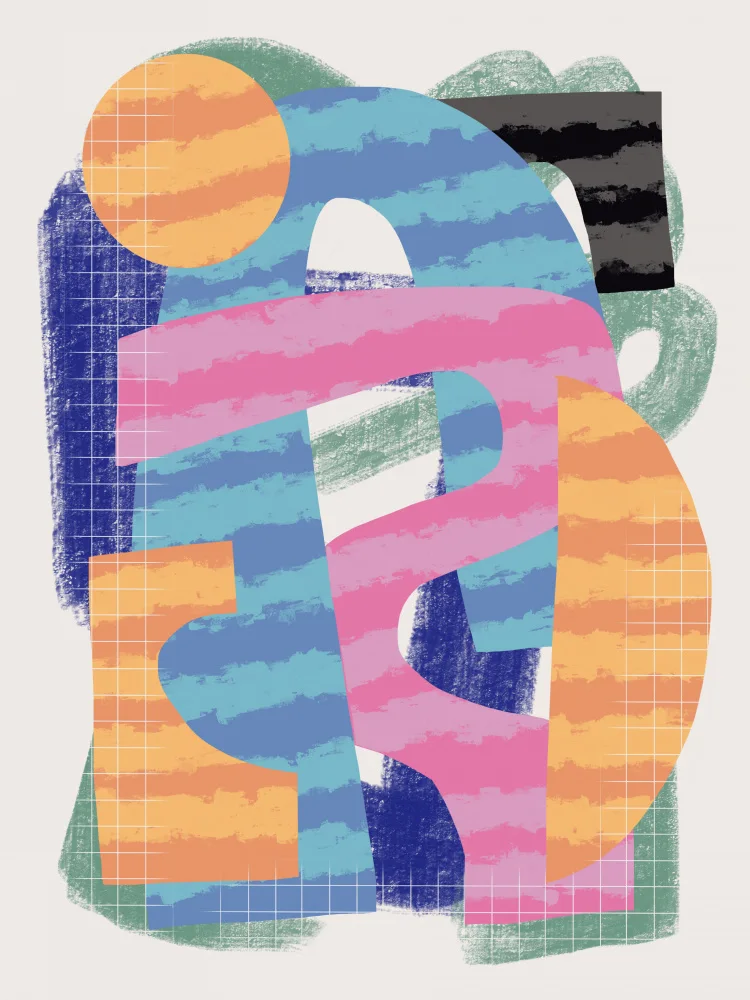 Dean, Little: Abstract Stripe Minimal Collage 29