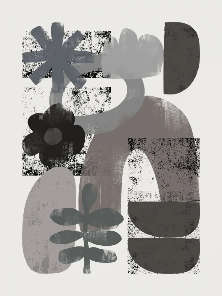 Dean, Little: Nature Abstract Cut Out In Black and White
